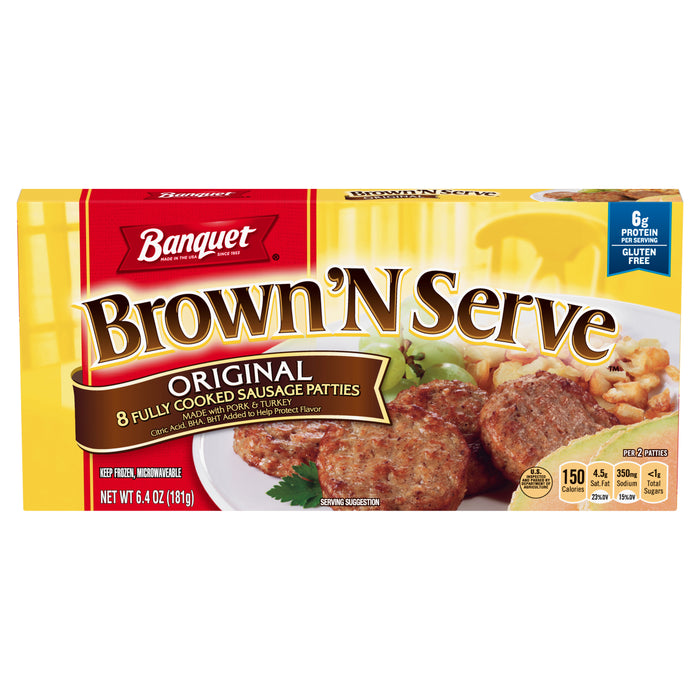 Banquet Brown 'N Serve Original Sausage Patties 8 ea