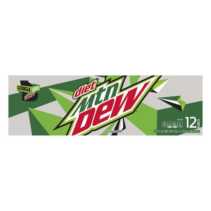 Mtn Dew Diet Soda 12 ea