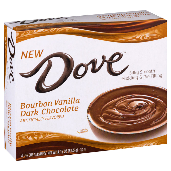 Dove Bourbon Vanilla Dark Chocolate Pudding & Pie Filling 3.05 oz