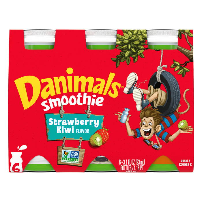Danimals Strawberry Kiwi Flavor Smoothie 6 ea
