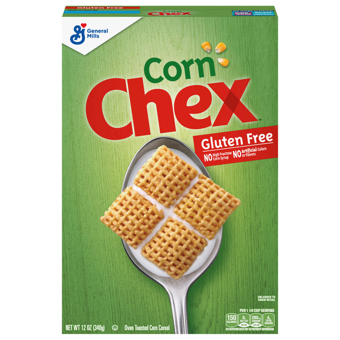 Corn Chex Breakfast Cereal, Gluten Free, 12 oz Box