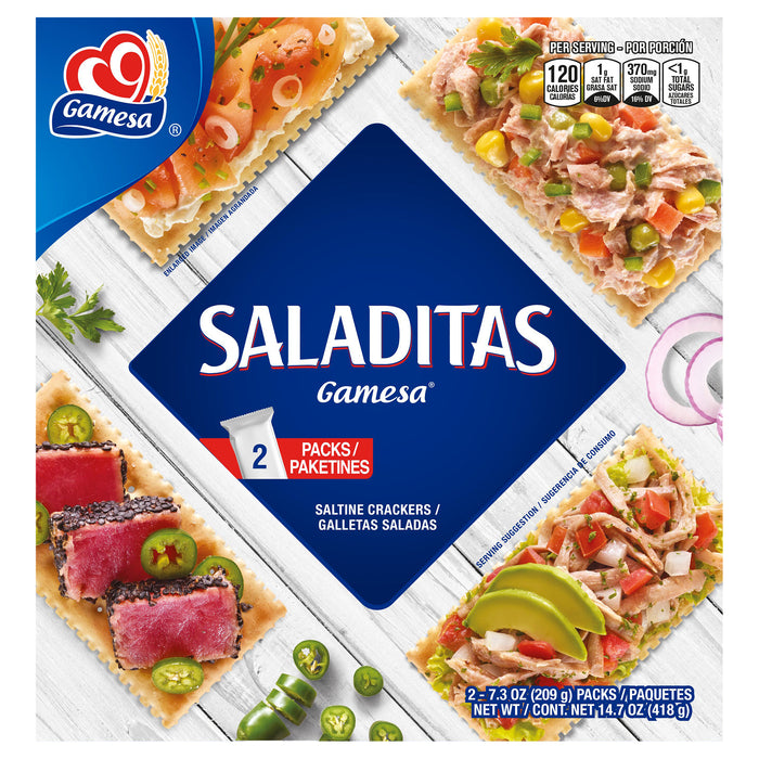 Gamesa Saladitas Saltine Crackers 7.3 Oz 2 Count