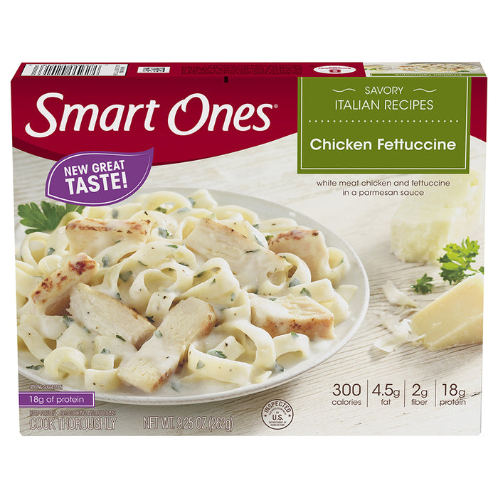 Smart Ones Chicken Fettuccine, Frozen Meal, 9.25 oz Box