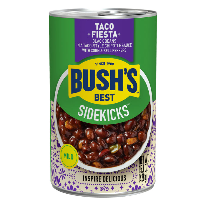 Bush's BestÂ® Sidekicksâ„¢ Taco Fiesta Black Beans 15.1 oz. Can