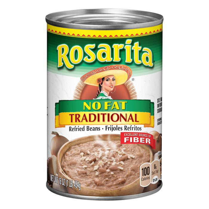 Rosarita No Fat Traditional Refried Beans 16 oz