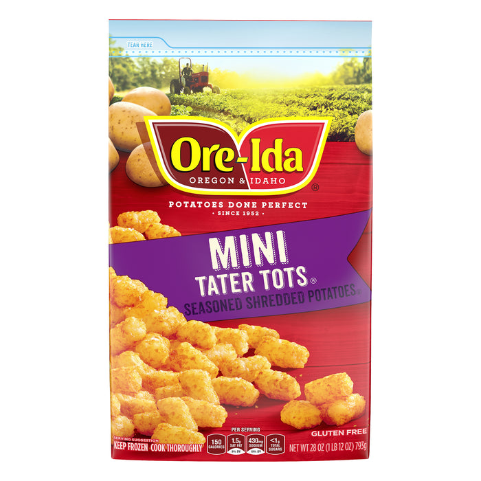 Ore-Ida Mini Tater Tots Seasoned Shredded Frozen Potatoes