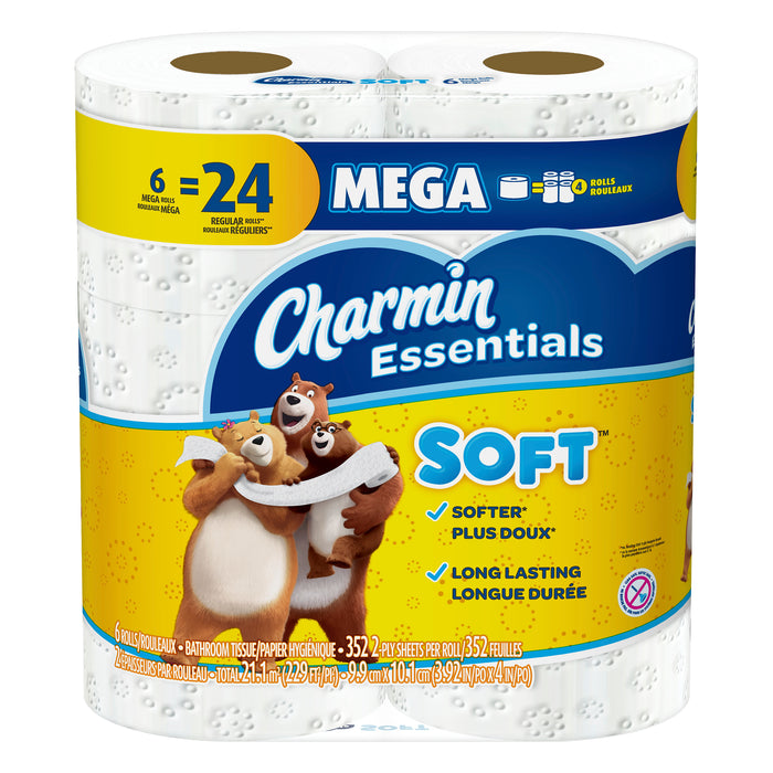 Charmin Mega Rolls Soft 2-Ply Bathroom Tissue 6 ea