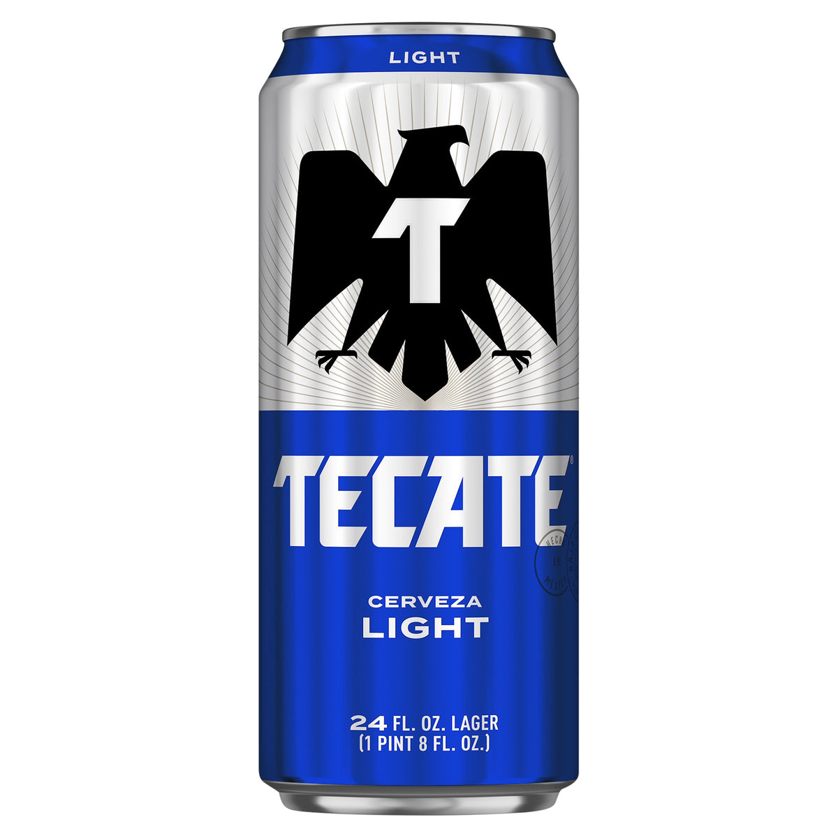 Tecate Light Beer 24 Fl Oz Can Gong