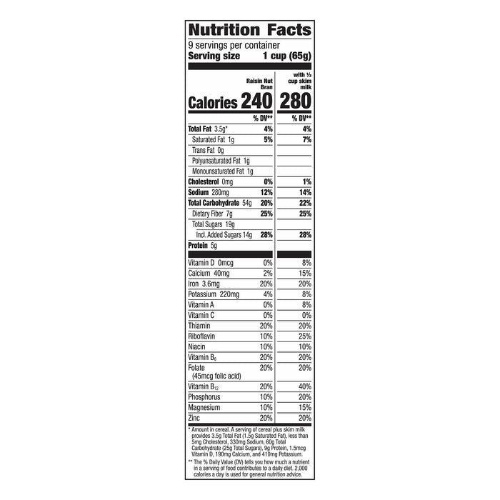 Raisin Nut Bran Cereal 20.8 oz