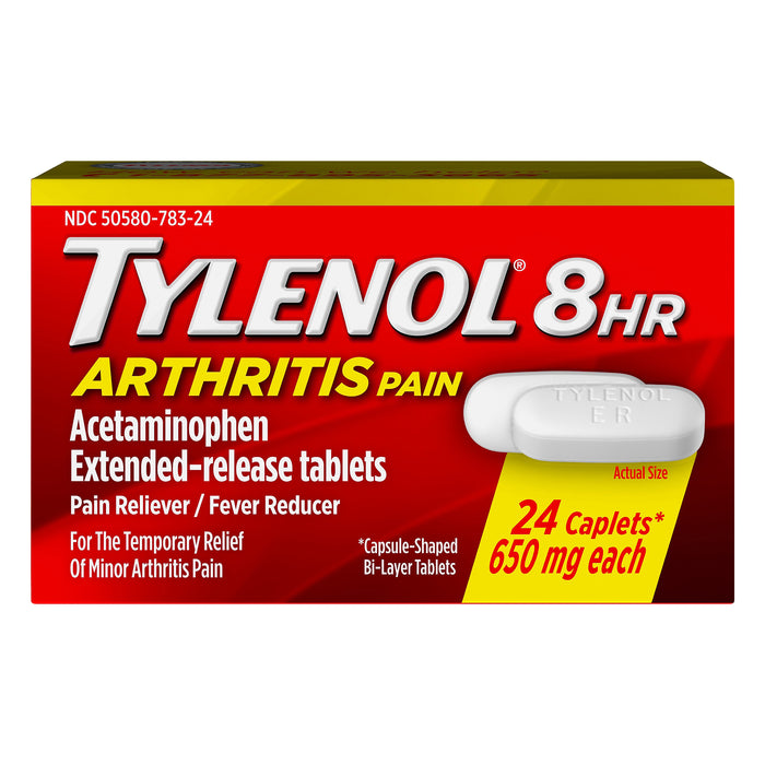 Tylenol 8 HR 650 mg Caplets Arthritis Pain 24 ea