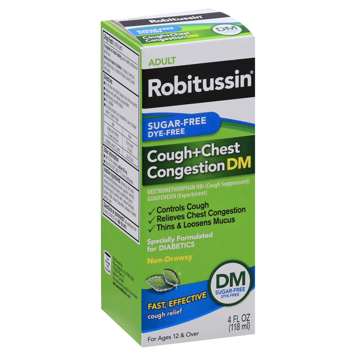 Robitussin Adult Sugar-Free Cough+Chest Congestion DM 4 oz